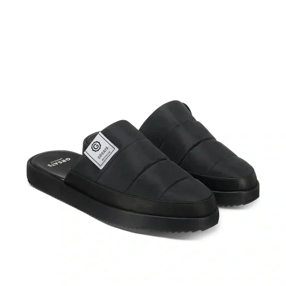 Like New GREATS Unisex Black Foster Slipper Size M4 W6